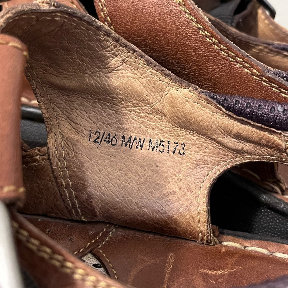 Born Brown Leather Fisherman Sandals Mens Size 12 - Picture 3 of 11